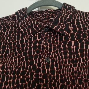TOPMAN Large Short Sleeve Retro Print Shirt